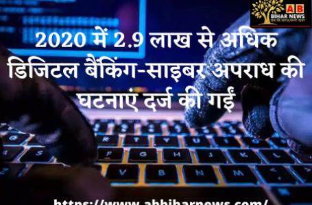 2020 में 2.9 लाख से अधिक डिजिटल बैंकिंग-साइबर अपराध की घटनाएं दर्ज की गईं