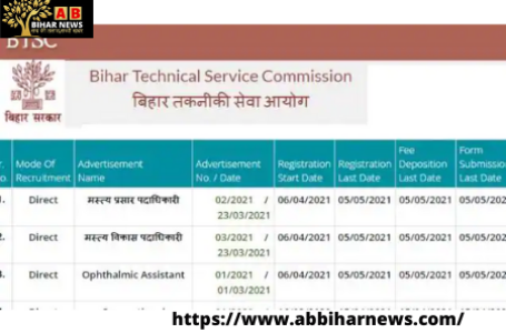 BTSC RECRUITMENT 2021: बीटीएससी ने  कुल 584 पदों पर वैकेंसी निकाली