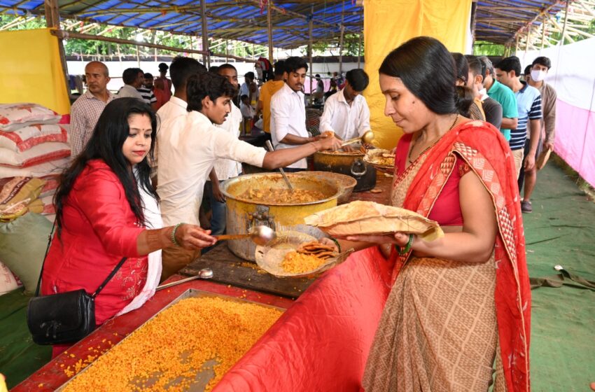  साईं बाबा के प्राण प्रतिष्ठा के 23वें वार्षिकोत्सव के दूसरे चरण में भव्य भंडारे का आयोजन